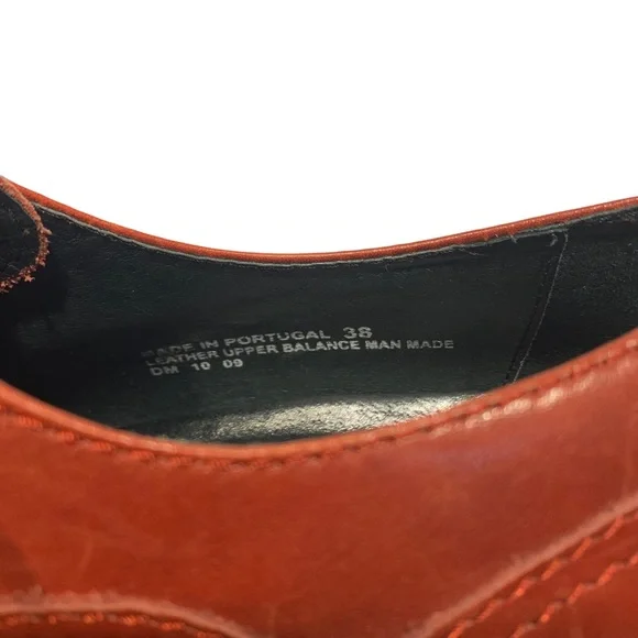 Dromedaris Red Oxfords Anti-Skid Outsoles with Rocker Bottoms Size US 7 - Picture 8 of 10